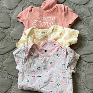 Baby girl short sleeve onesies 6-9 months